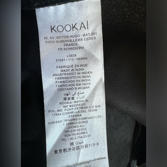 KOOKAI Black Lamb Leather Skinny Mid Rise Pants, Elegant, Size 38/10/30" Waist - Picture 8 of 8